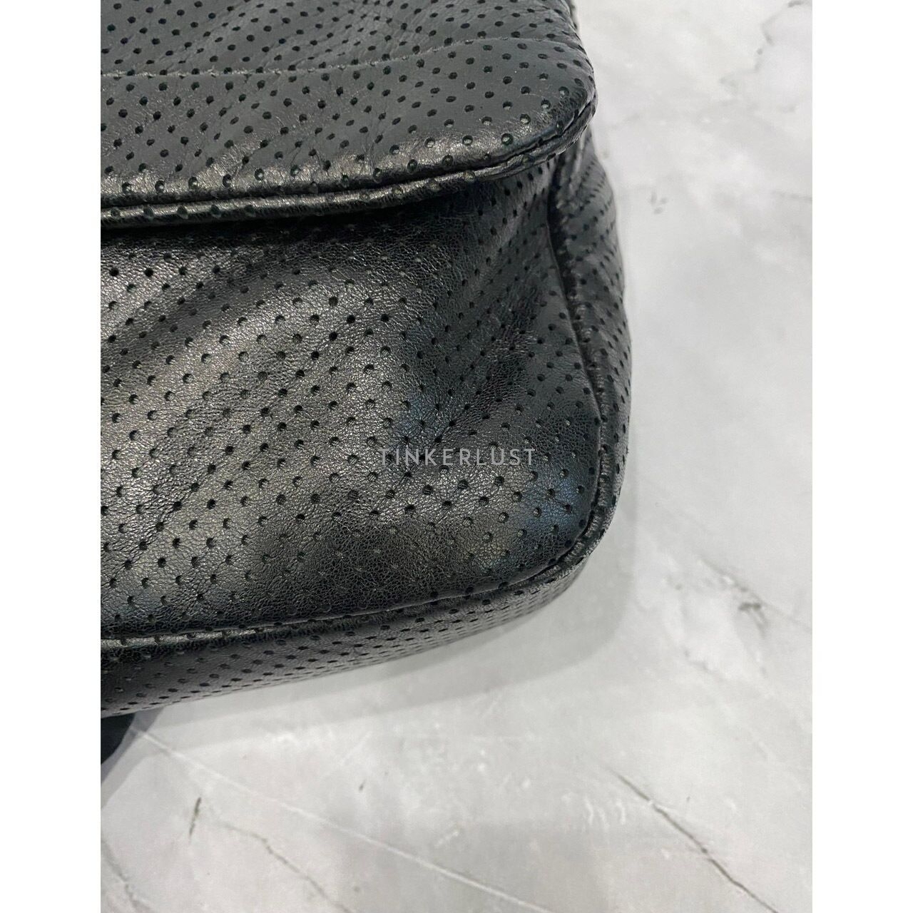 Chanel Perforated Drill Flap Bag Black GHW #11 Shoulder Bag