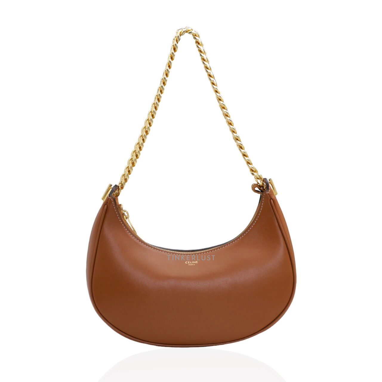 Celine Medium Ava In Tan Smooth Calfskin Chain Shoulder Bag