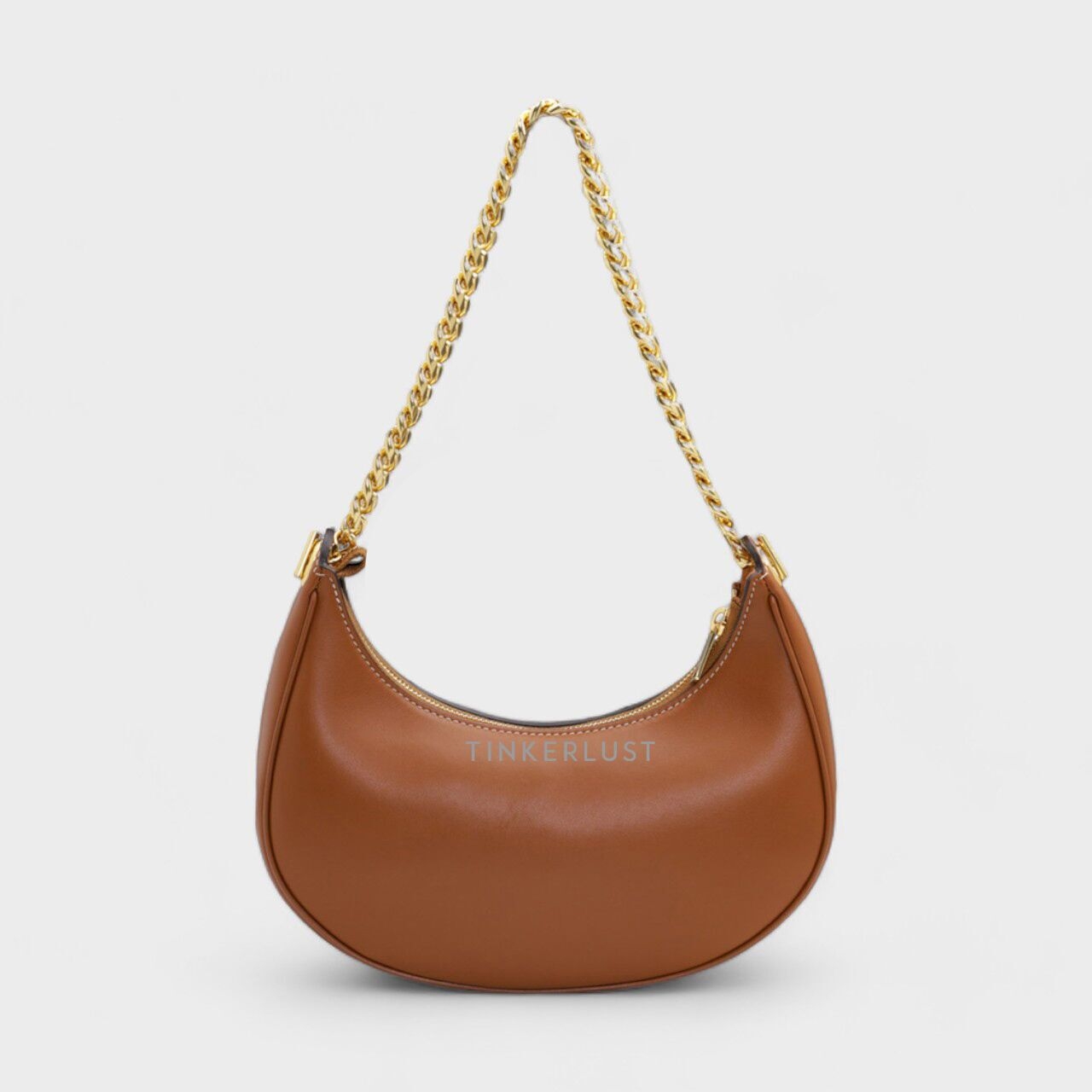 Celine Medium Ava In Tan Smooth Calfskin Chain Shoulder Bag