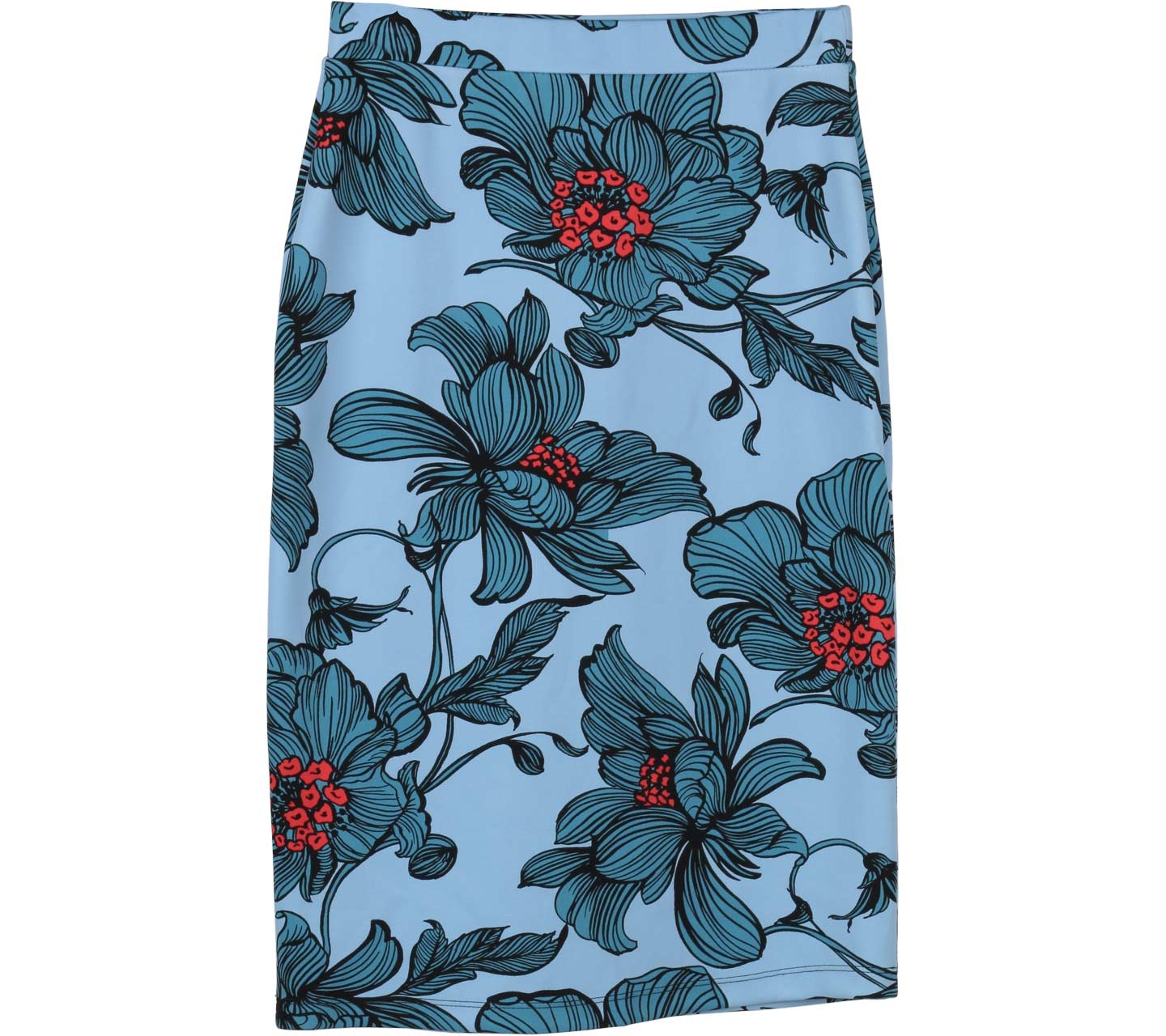 Luxe Blue Floral Skirt