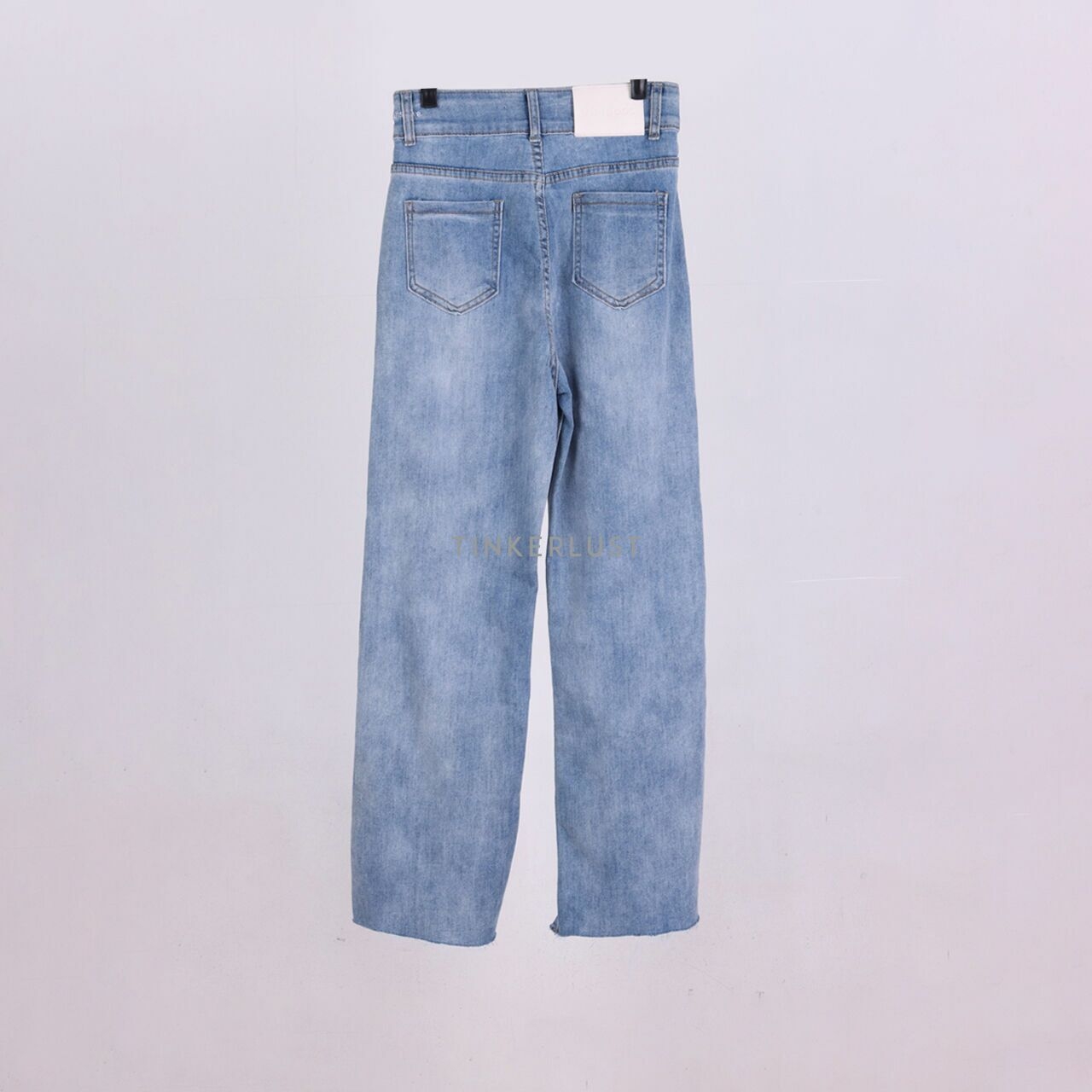 Herspot Blue Unfinished Jeans Long Pants