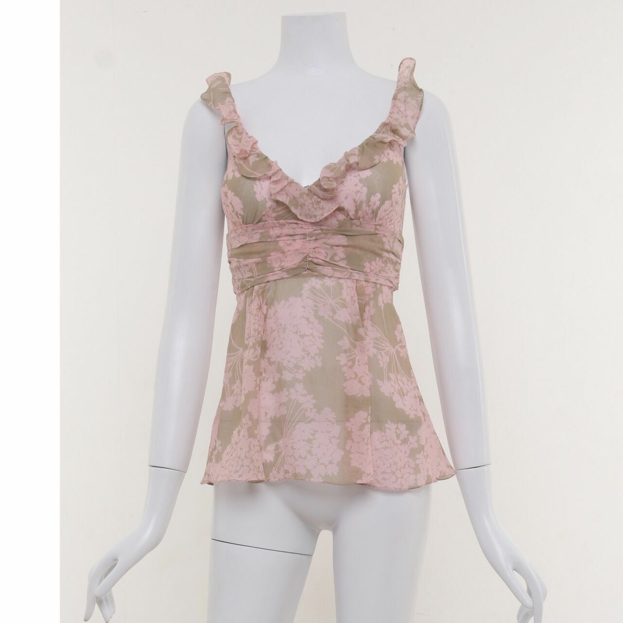 GG<5 Brown & Pink Floral Sleeveless