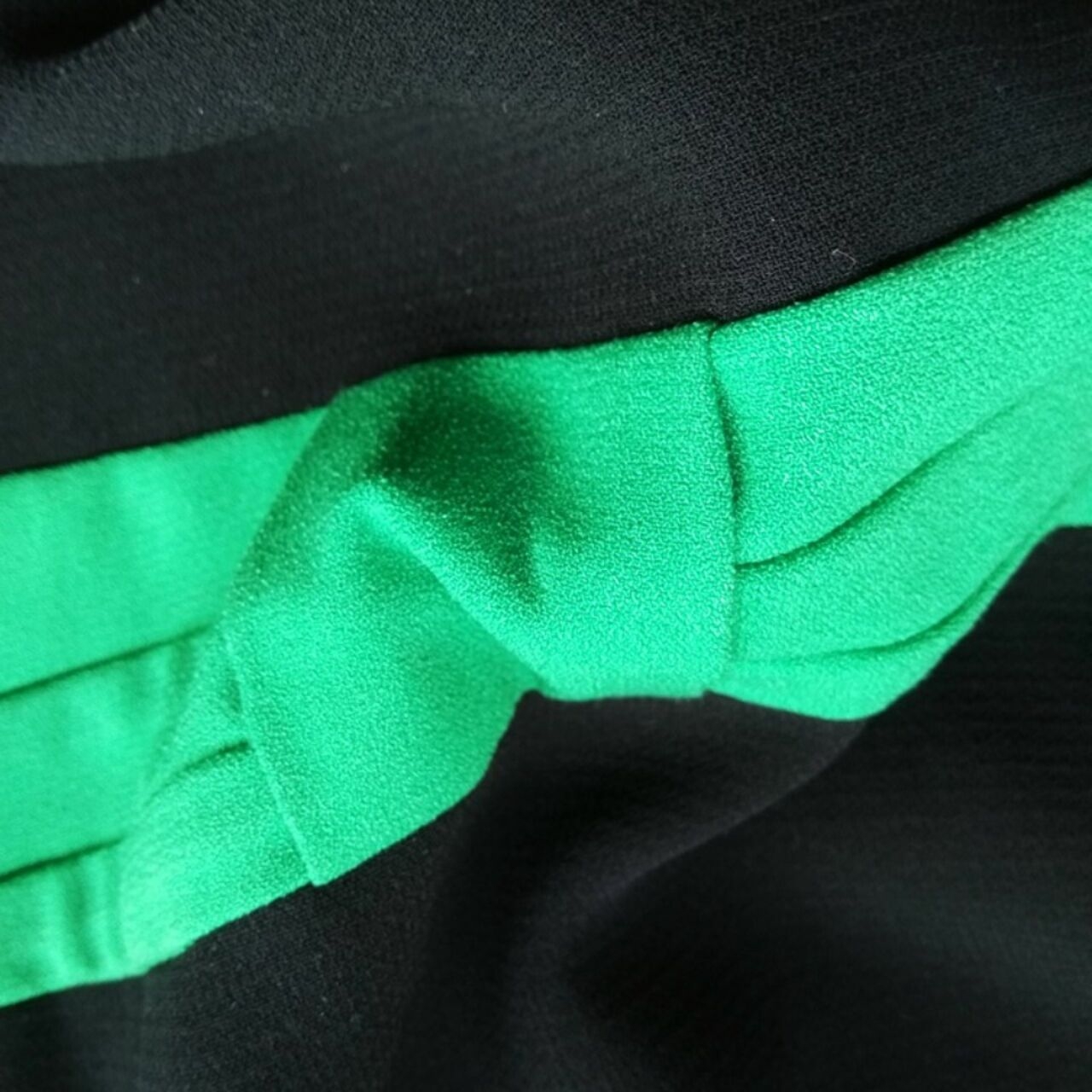 Tahari Black & Green Mini Dress