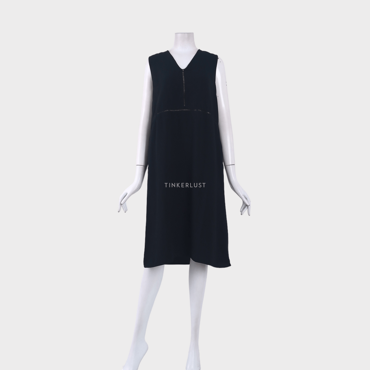 Cotton Ink Black Midi Dress