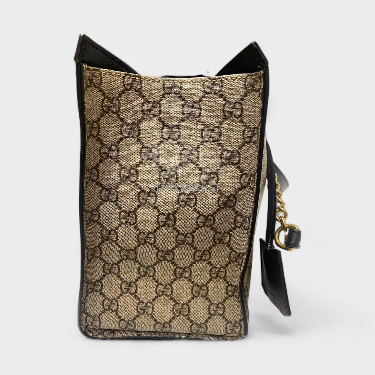 Gucci Padlock Medium Black Monogram Canvas GHW Shoulder Bag