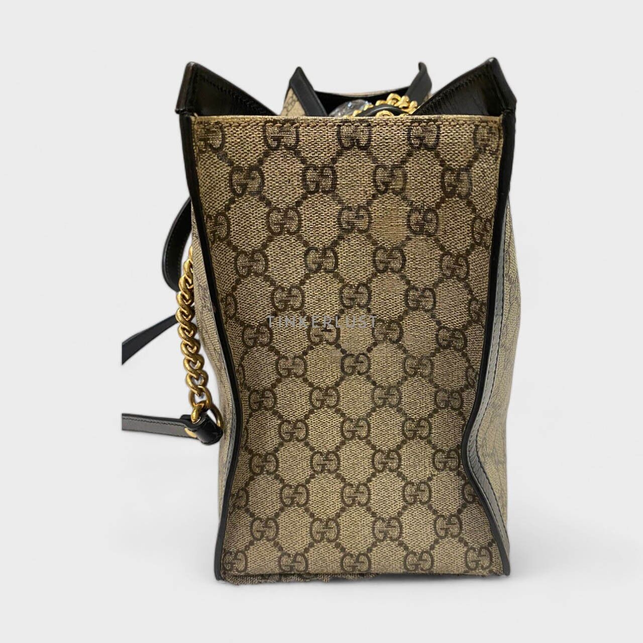 Gucci Padlock Medium Black Monogram Canvas GHW Shoulder Bag