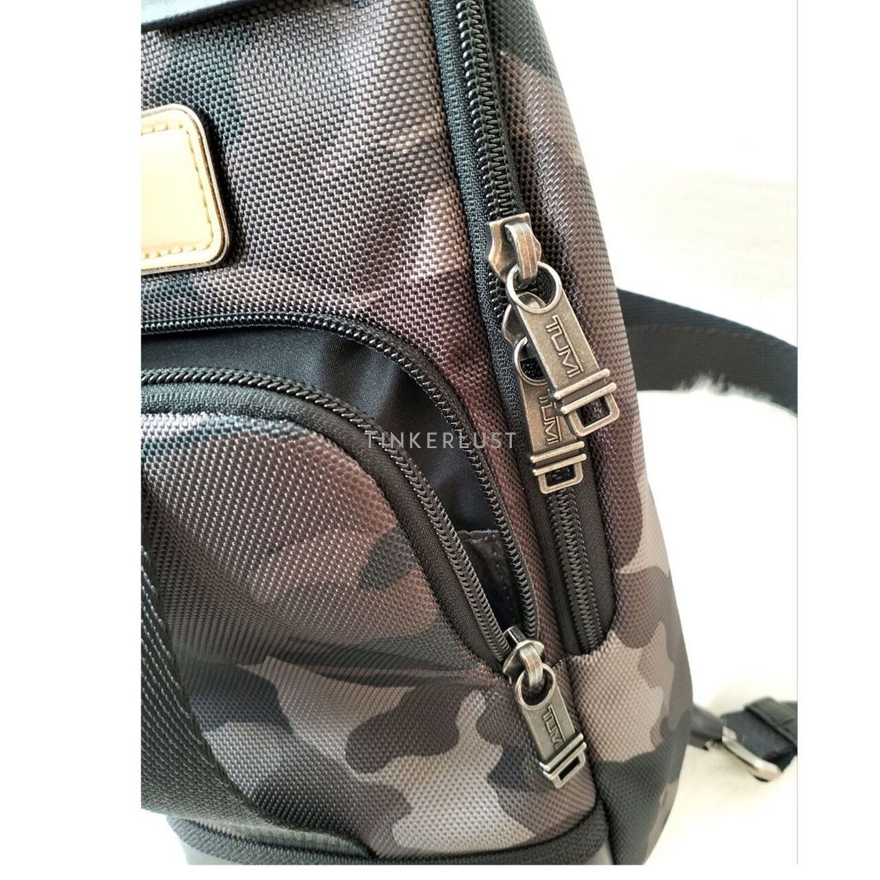 Tumi Fife Sling Bag in Army Black & Dark Grey Sling Bag