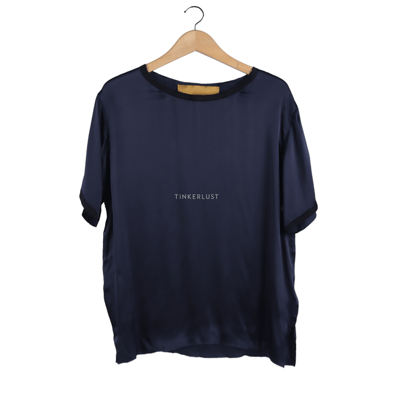 Lanvin Blue Silk Short Sleeve Shirt