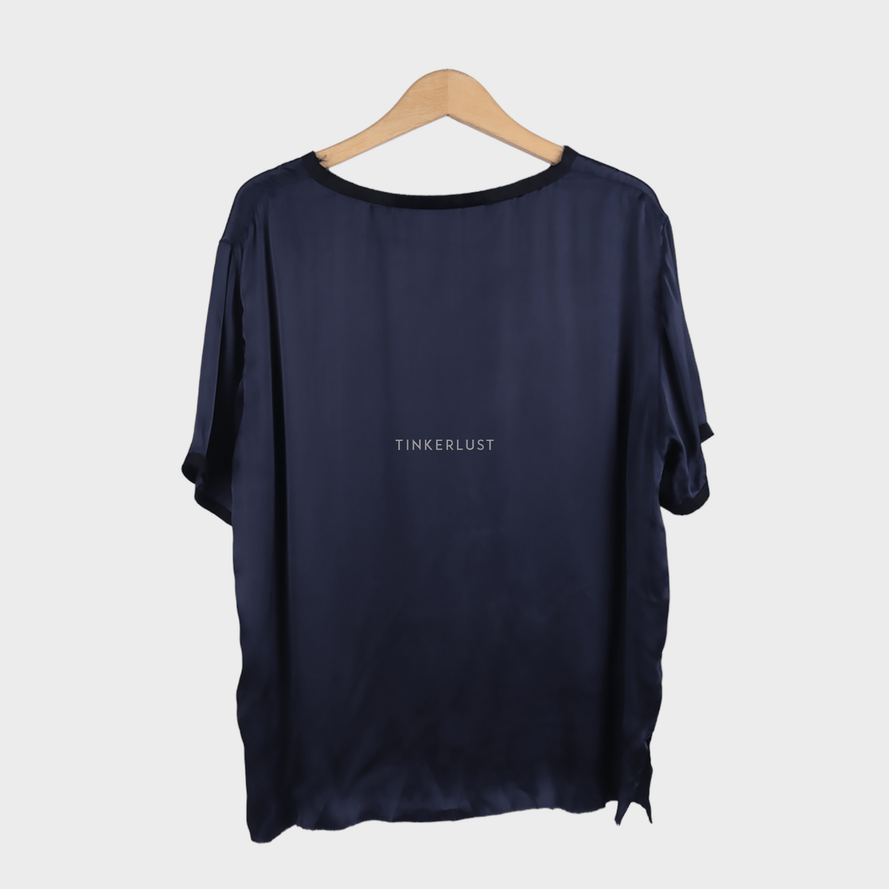Lanvin Blue Silk Short Sleeve Shirt