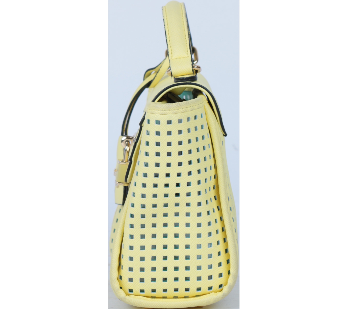 Samantha Vega Yellow Perforated Sling Bag