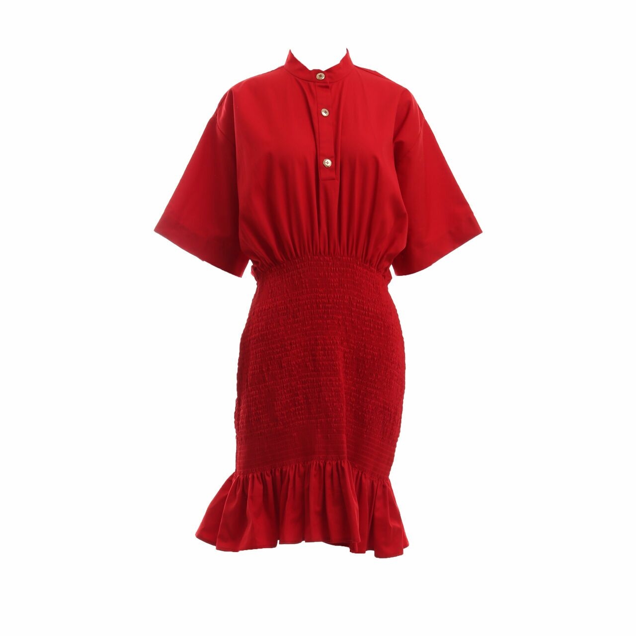 Nagita Slavina Red Midi Dress