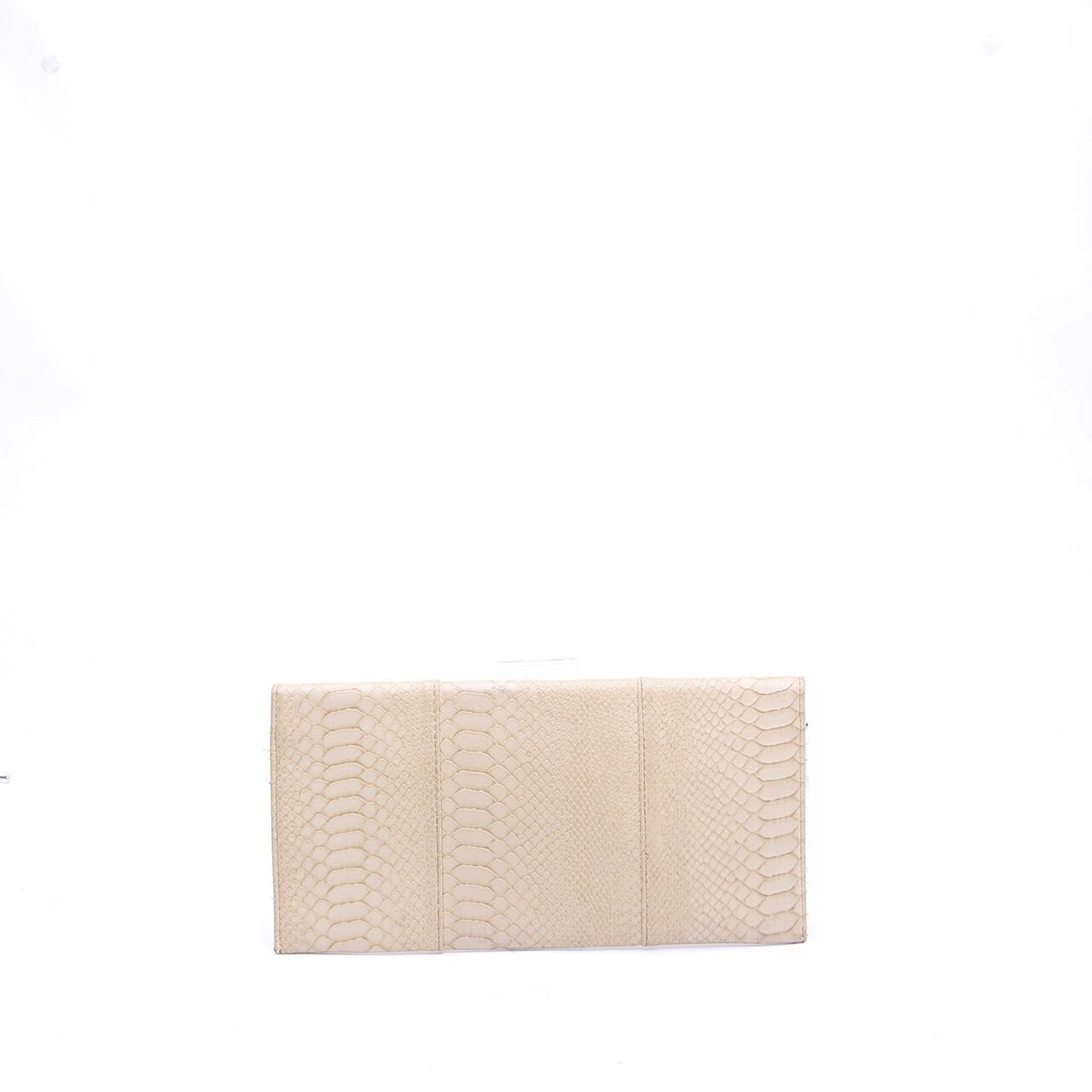 The Little Things She Needs Beige Croco Leather Clutch