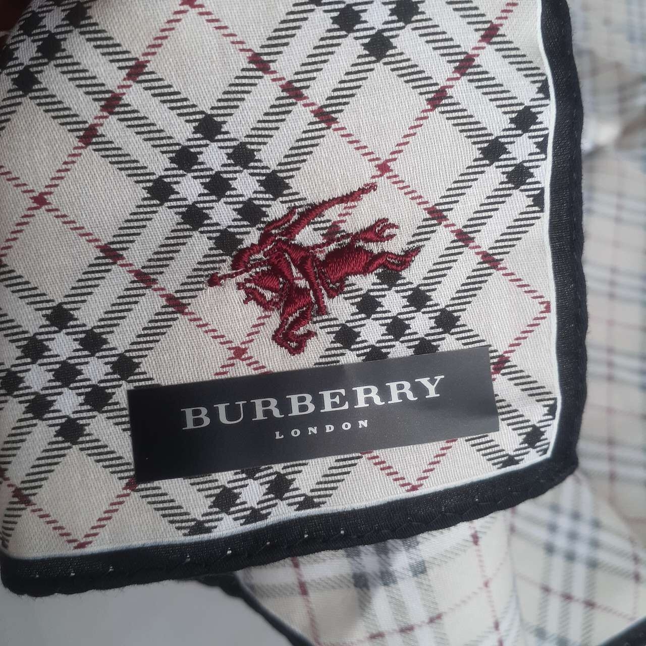 Burberry London Embroidered Logo Scarf