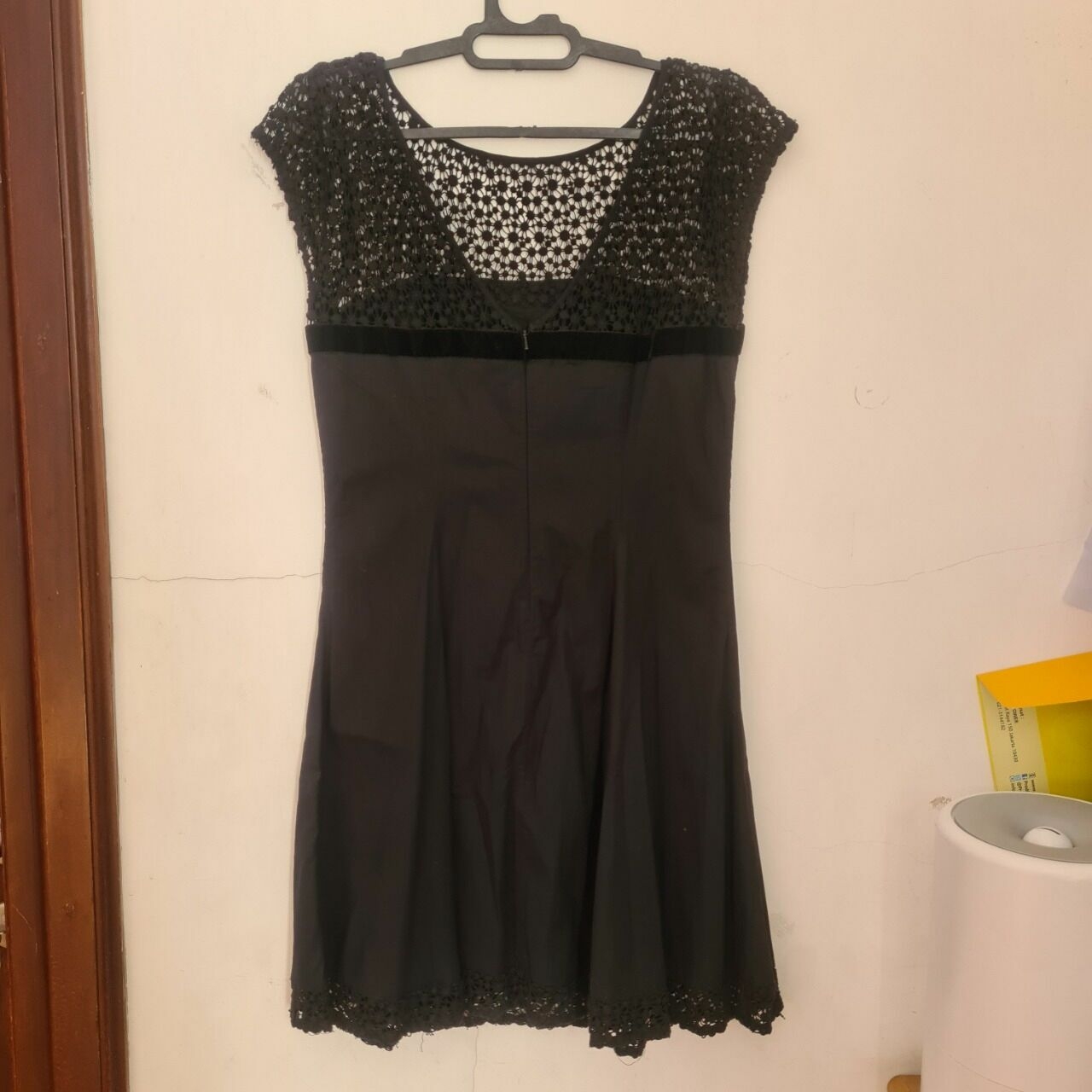 Warehouse Black Mini Lace Dress