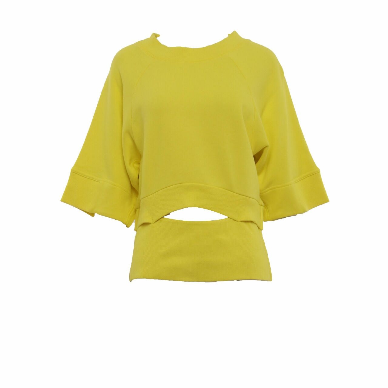 Adidas Stella McCartney Yellow Croppedsweat Shirt