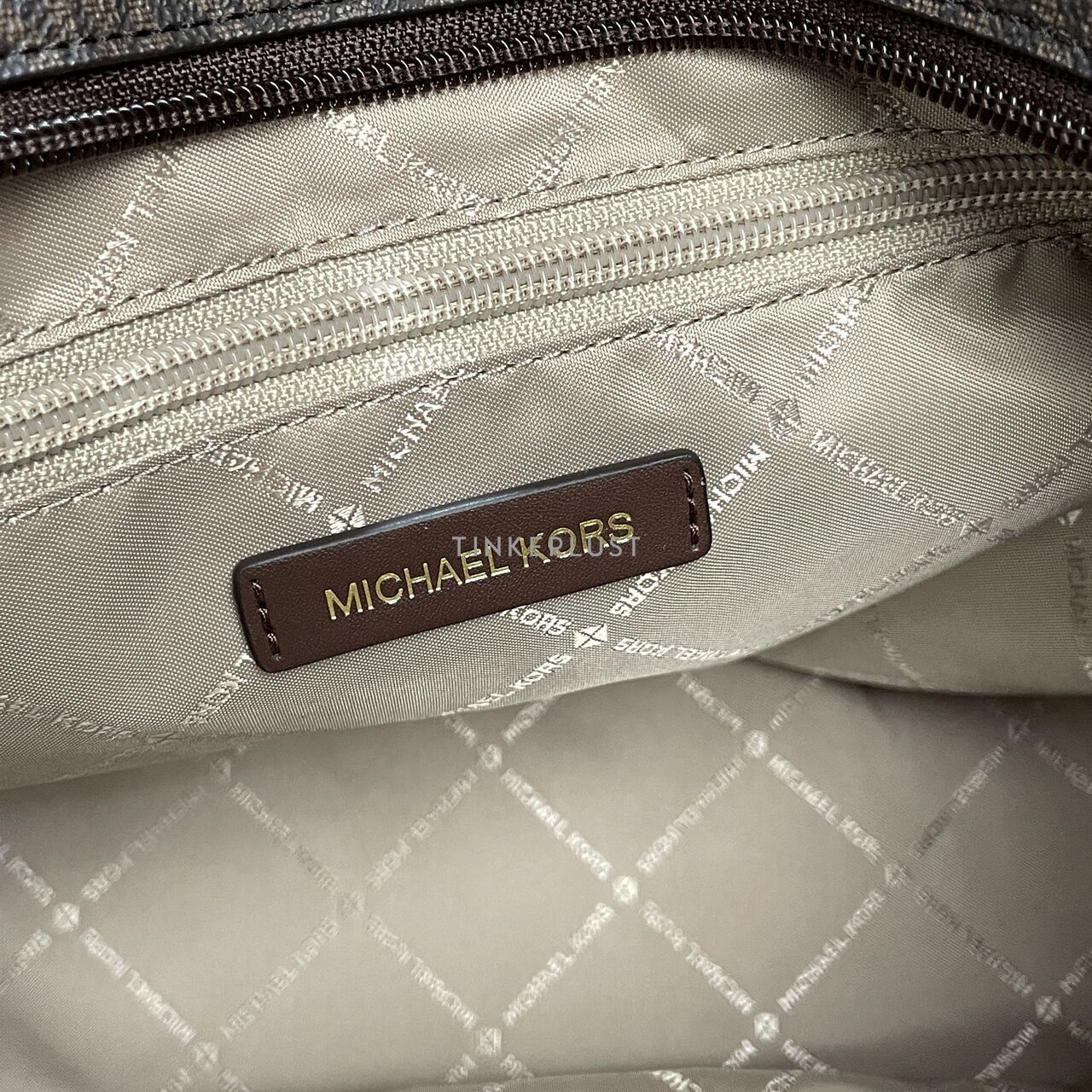 Michael Kors Brown Medium Double Pocket Tote Bag