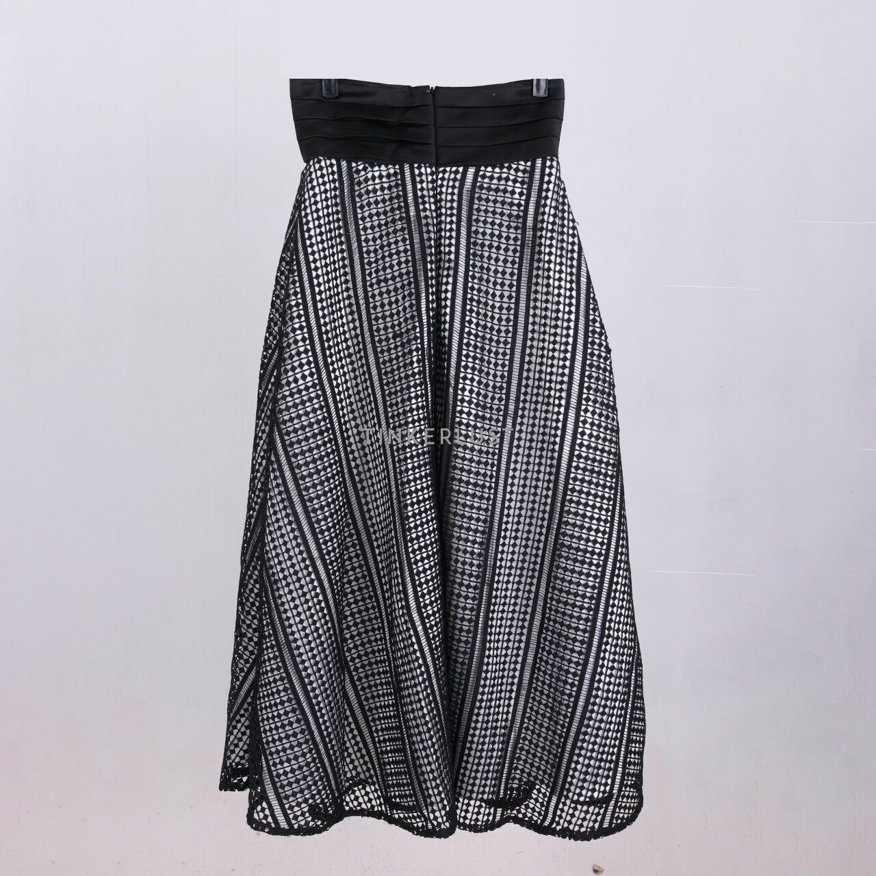 Poshture Black & White Midi Skirt