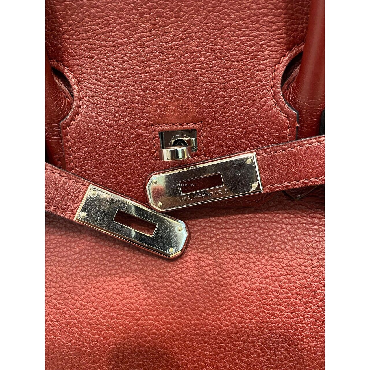 Hermes Birkin 35 Maroon Togo PHW #L Square 2008 Handbag