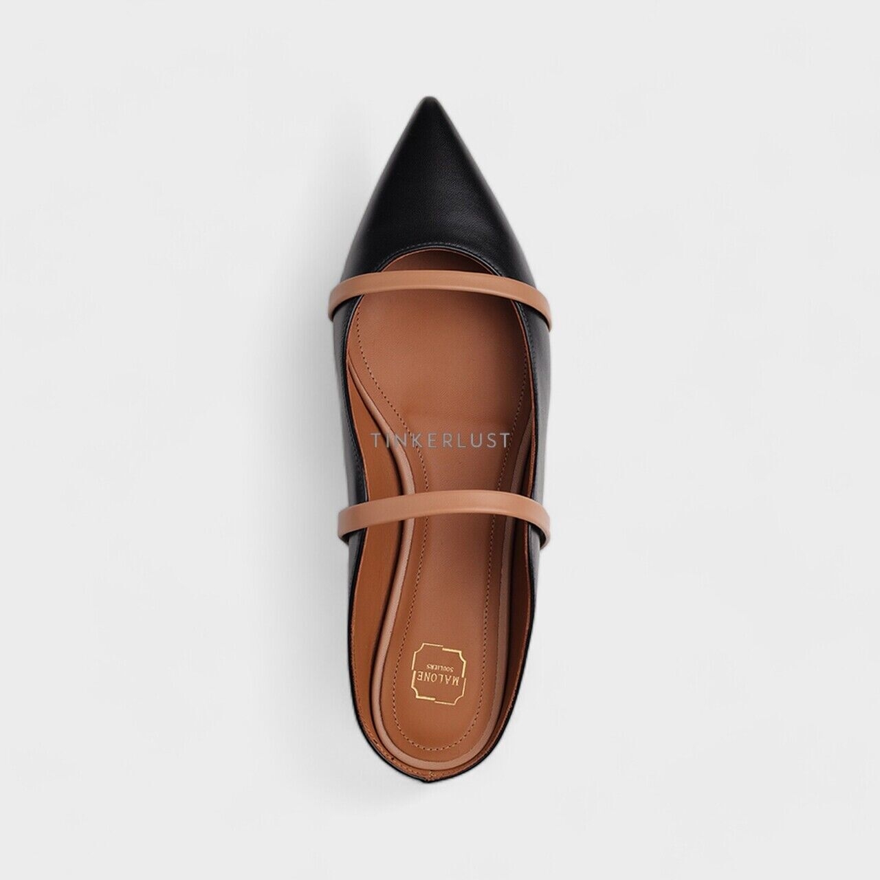Malone Souliers in Black/Nude Maureen Mules Flats