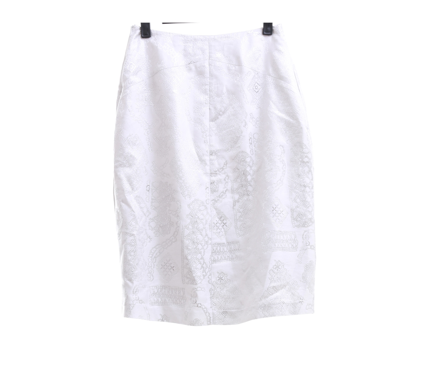 Bazar by Chirtian Locroix Silver Slit Mini Skirt