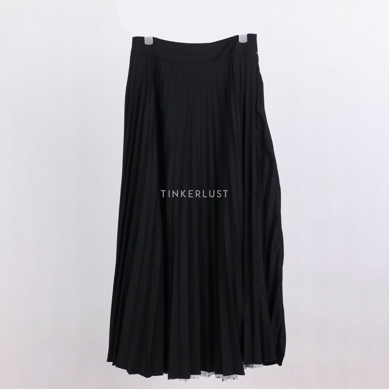 YCH Black & White Pleated Maxi Skirt