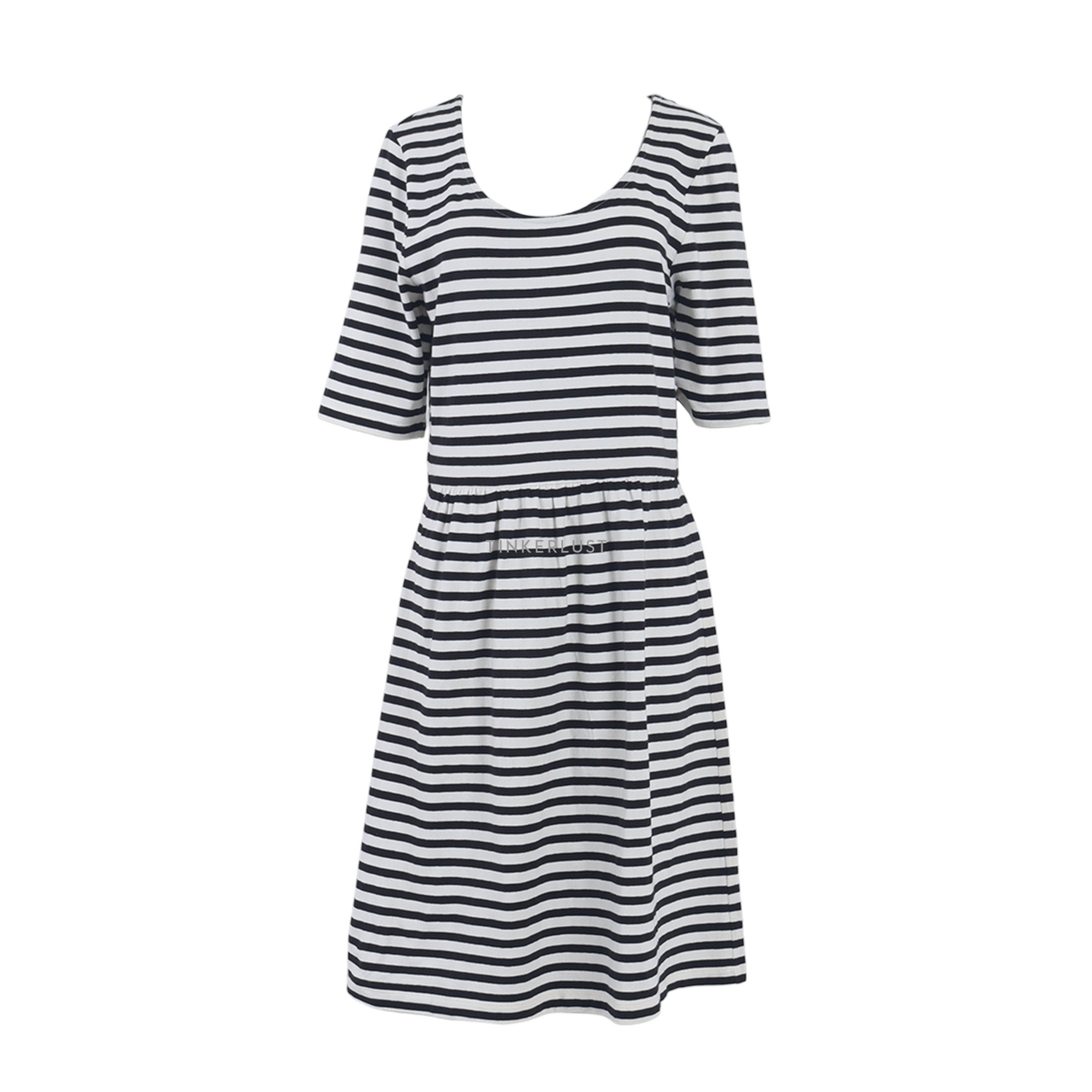 Old Navy Black & White Stripes Mini Dress