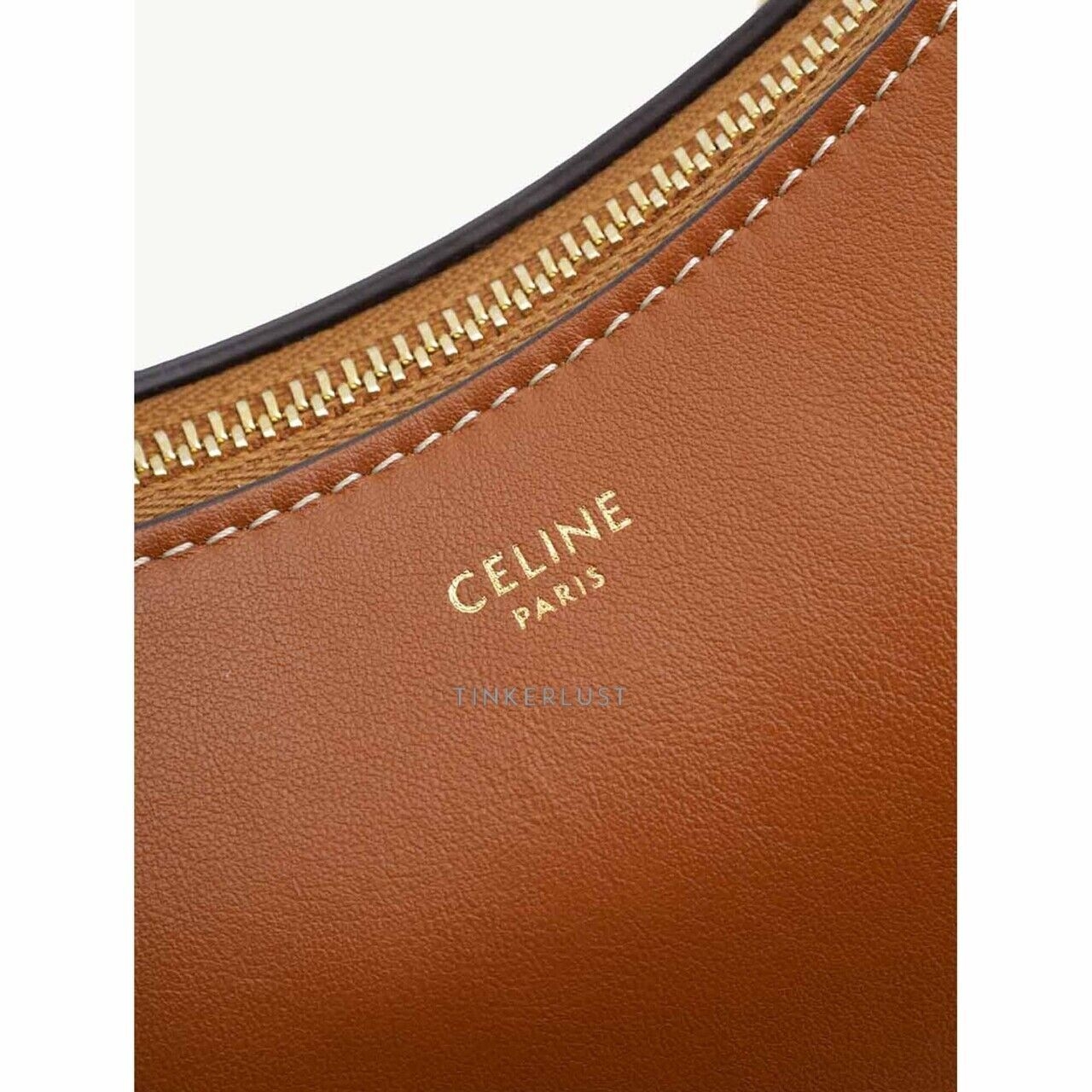 Celine Medium Ava Chain Shoulder Bag in Tan Smooth Calfskin
