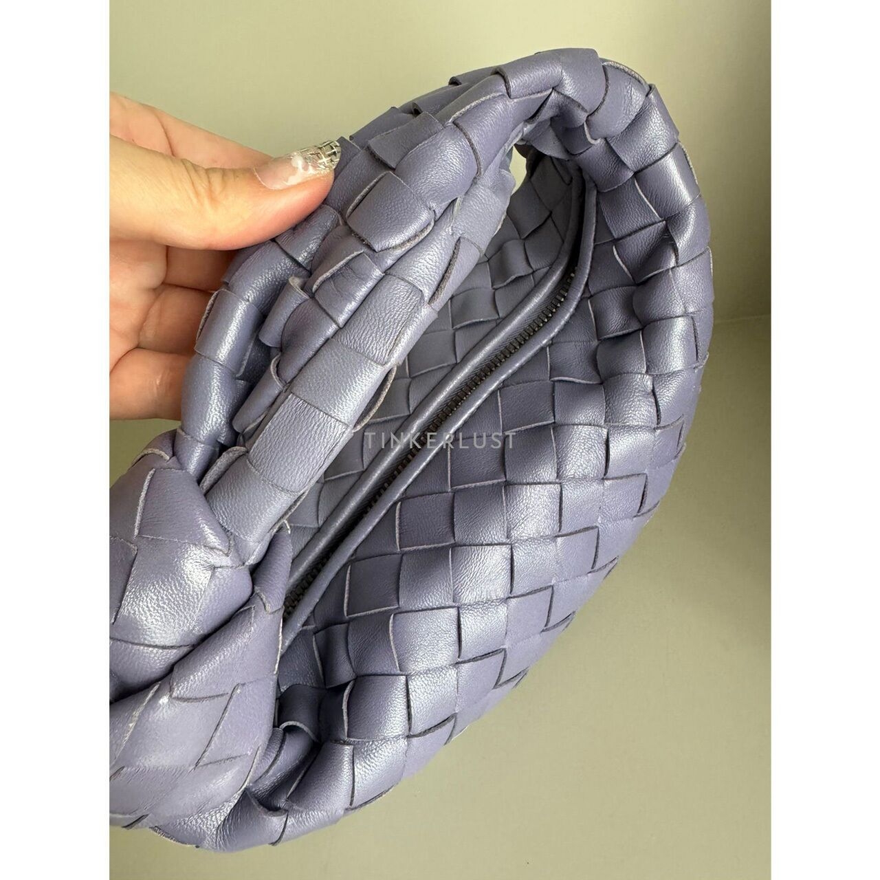 Bottega Veneta Mini Jodie Purple Leather Handbag