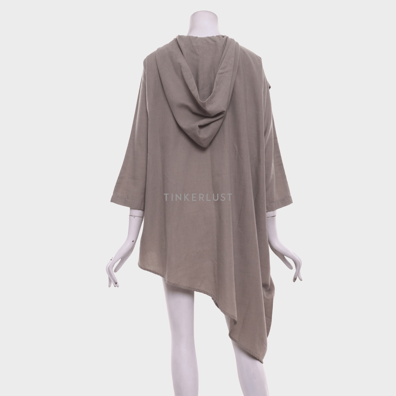 Maima Grey Taupe Blouse with Hoodie