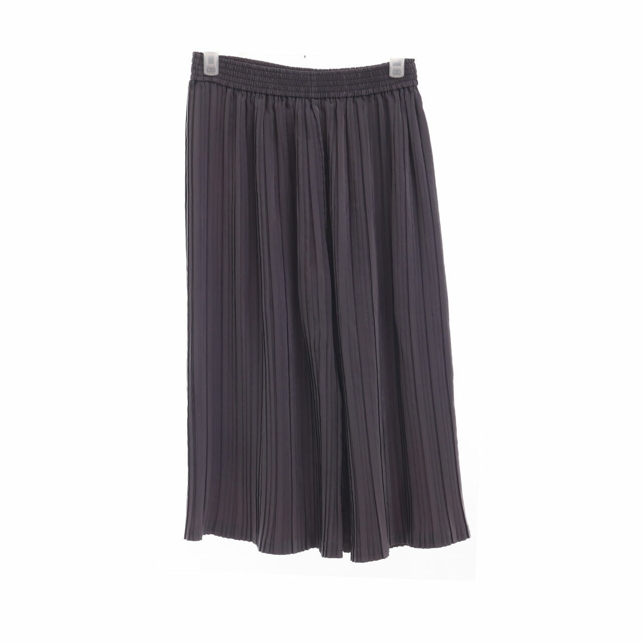 Lilac Grey Pleated Cropped Pants