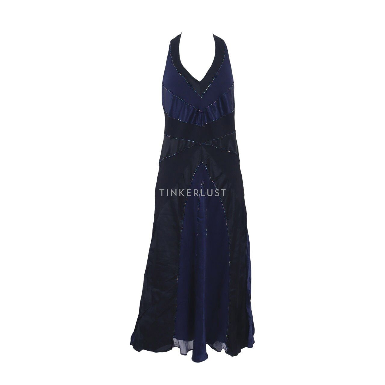 Oasis Black & Navy Midi Dress