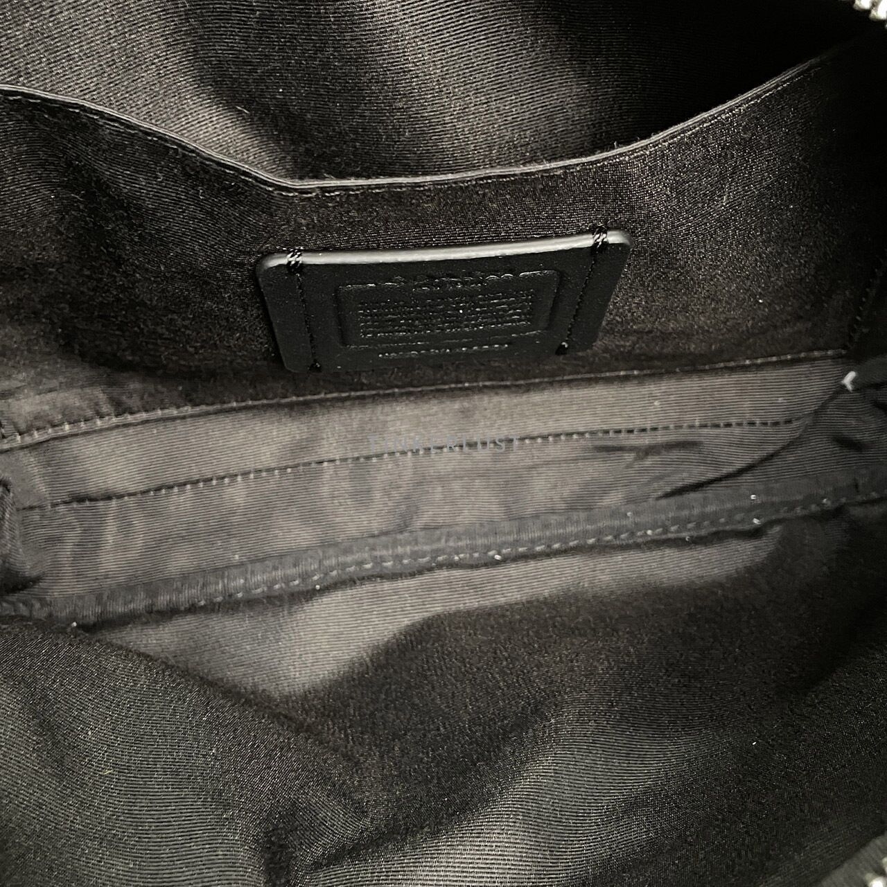 Coach CJ507 Elias Belt Bag Black Leather Sling Bag