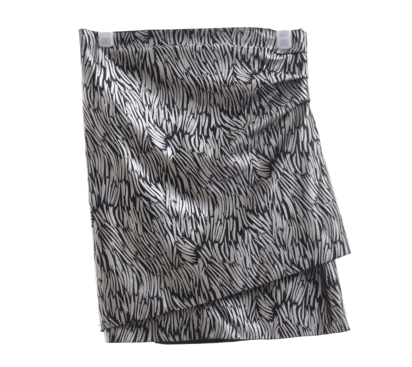 Day and Night Silver & Black Printed Mini Skirt