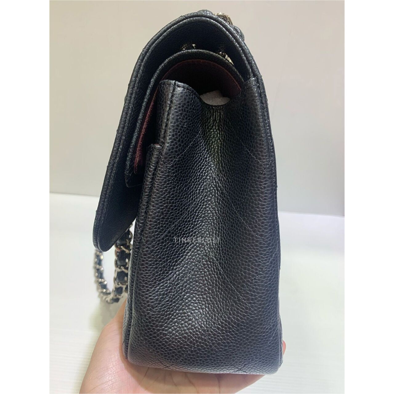 Chanel Classic Jumbo Double Flap Black Caviar SHW #19 Shoulder Bag
