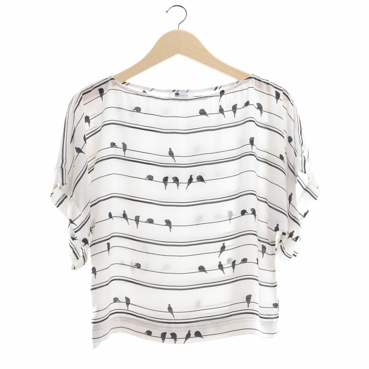 Dot Dtails White Printed Blouse