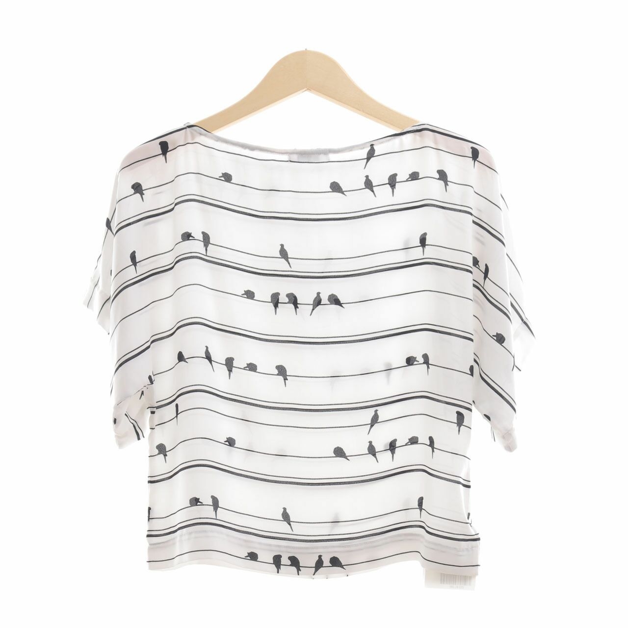 Dot Dtails White Printed Blouse