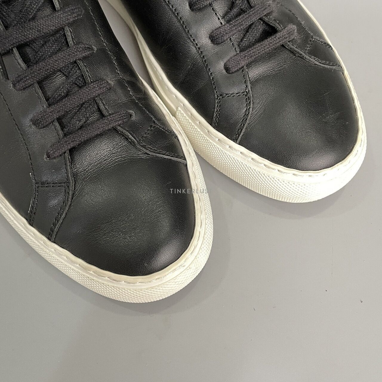 Woman by Common Projects  Black Leather Sneakers