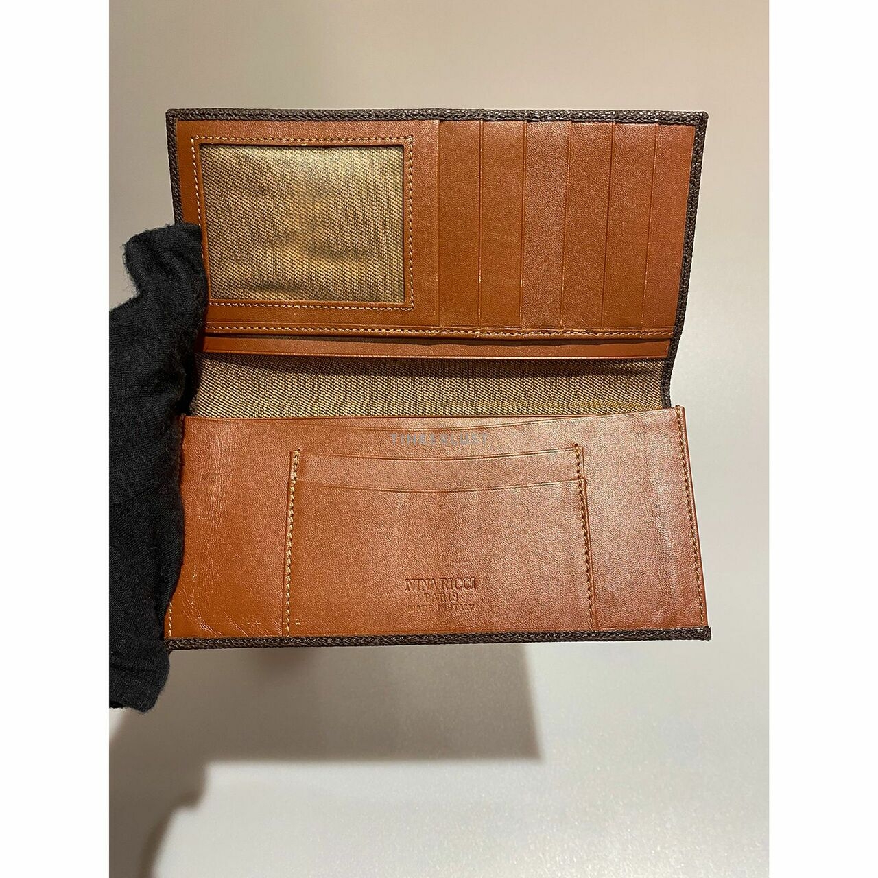 Nina Ricci Dark Brown Leather Long Wallet