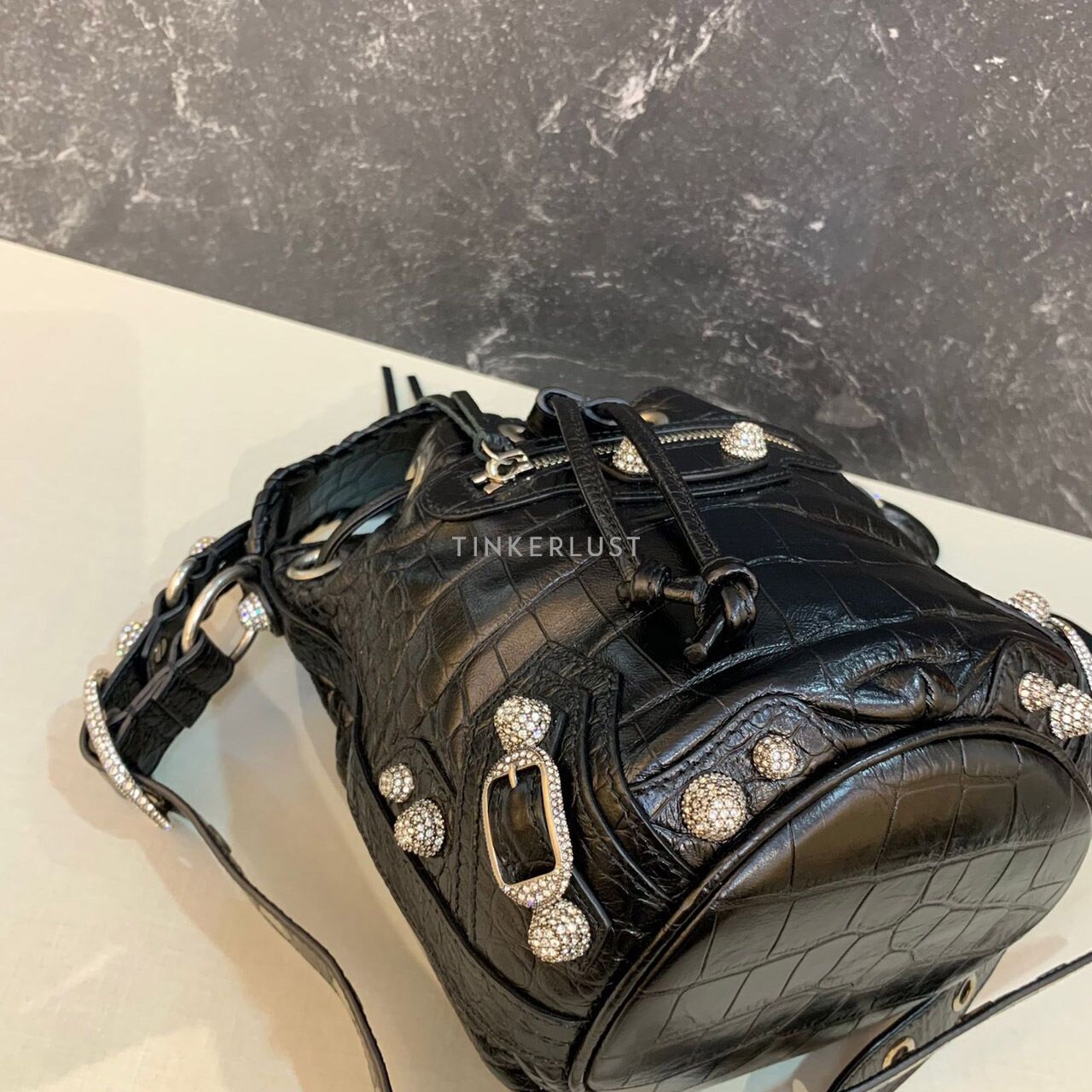 Balenciaga Le Cagole XS Bucket Black RHW 2022 Sling Bag