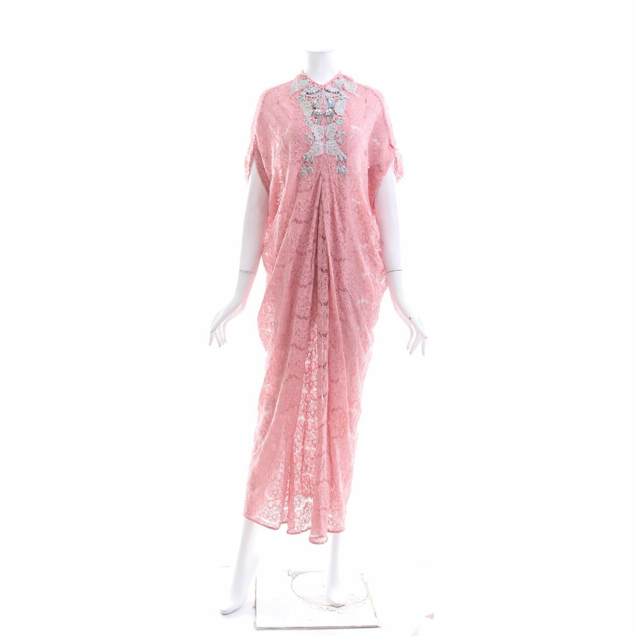 Febianihermaini Pink Lace Midi Dress
