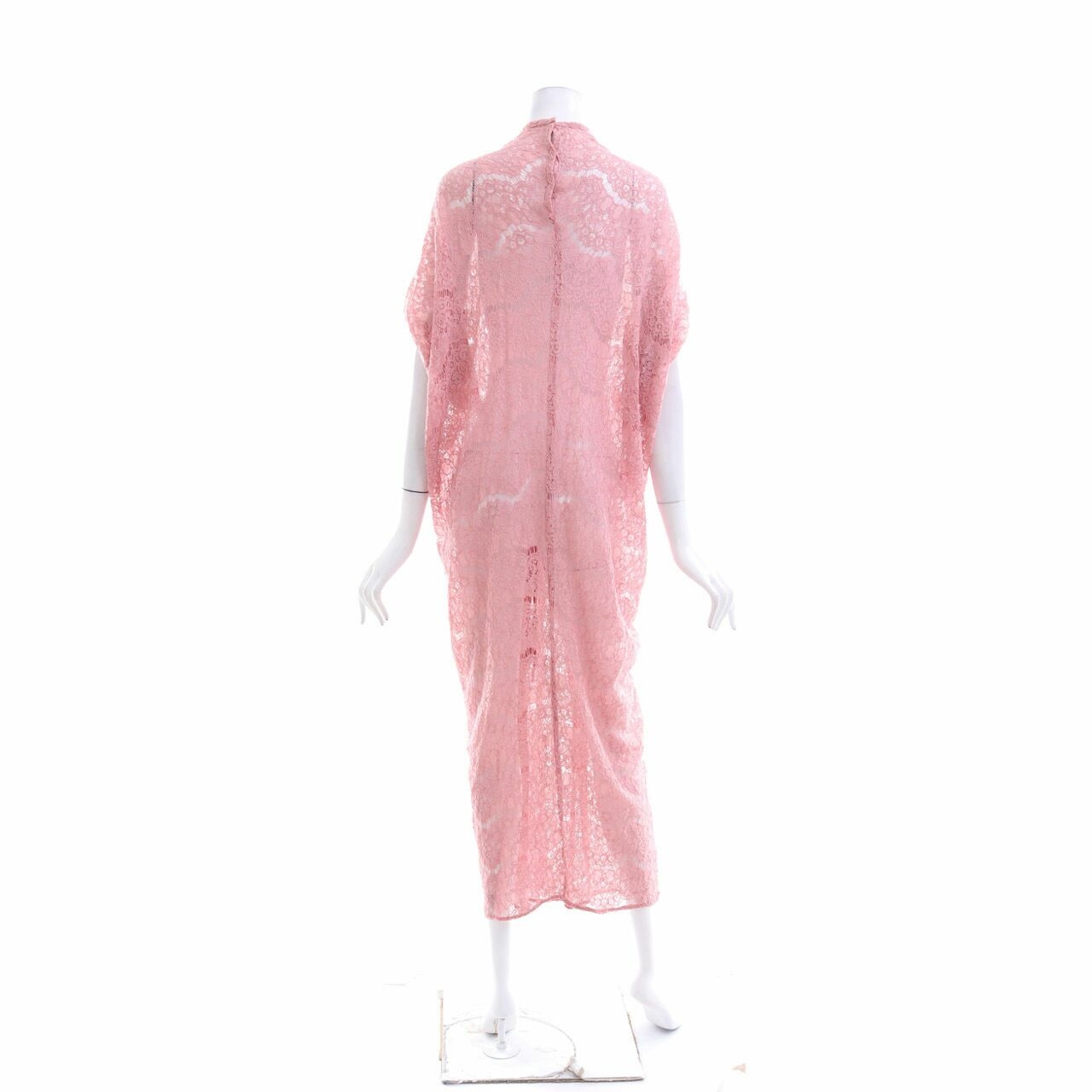 Febianihermaini Pink Lace Midi Dress