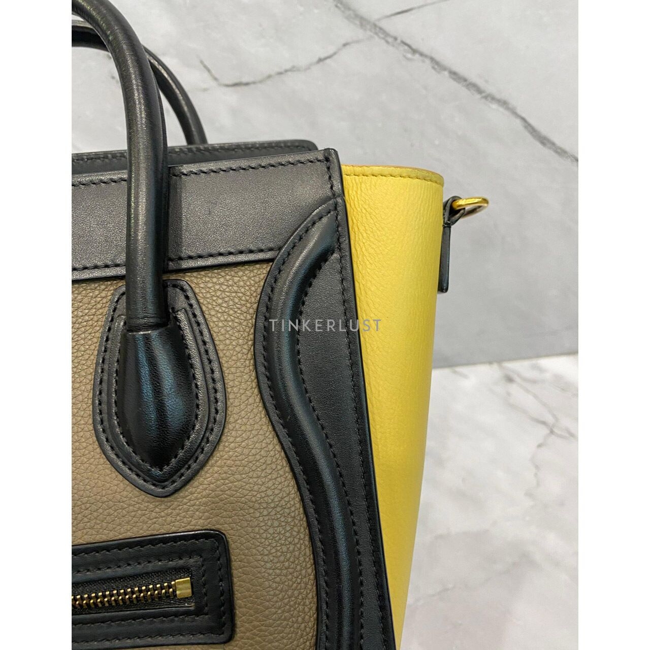 Celine Nano Luggage Tricolor GHW 2015 Satchel