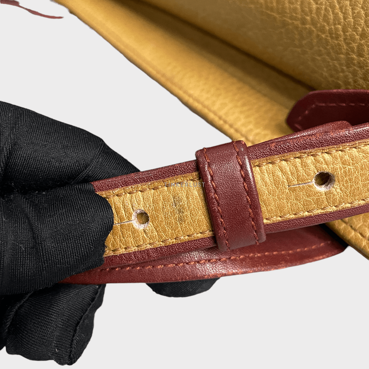 Cartier Brown/Mustard Lambskin Sling Bag