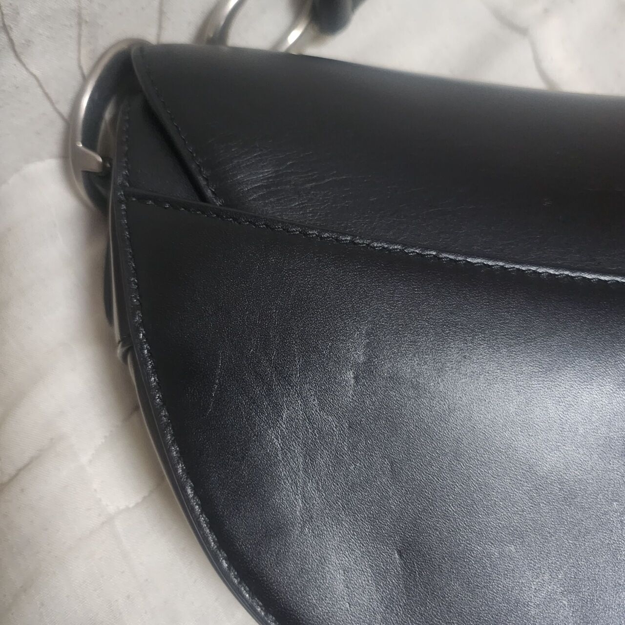 Christian Dior Saddle Black Smooth Calfskin SHW Shoulder Bag