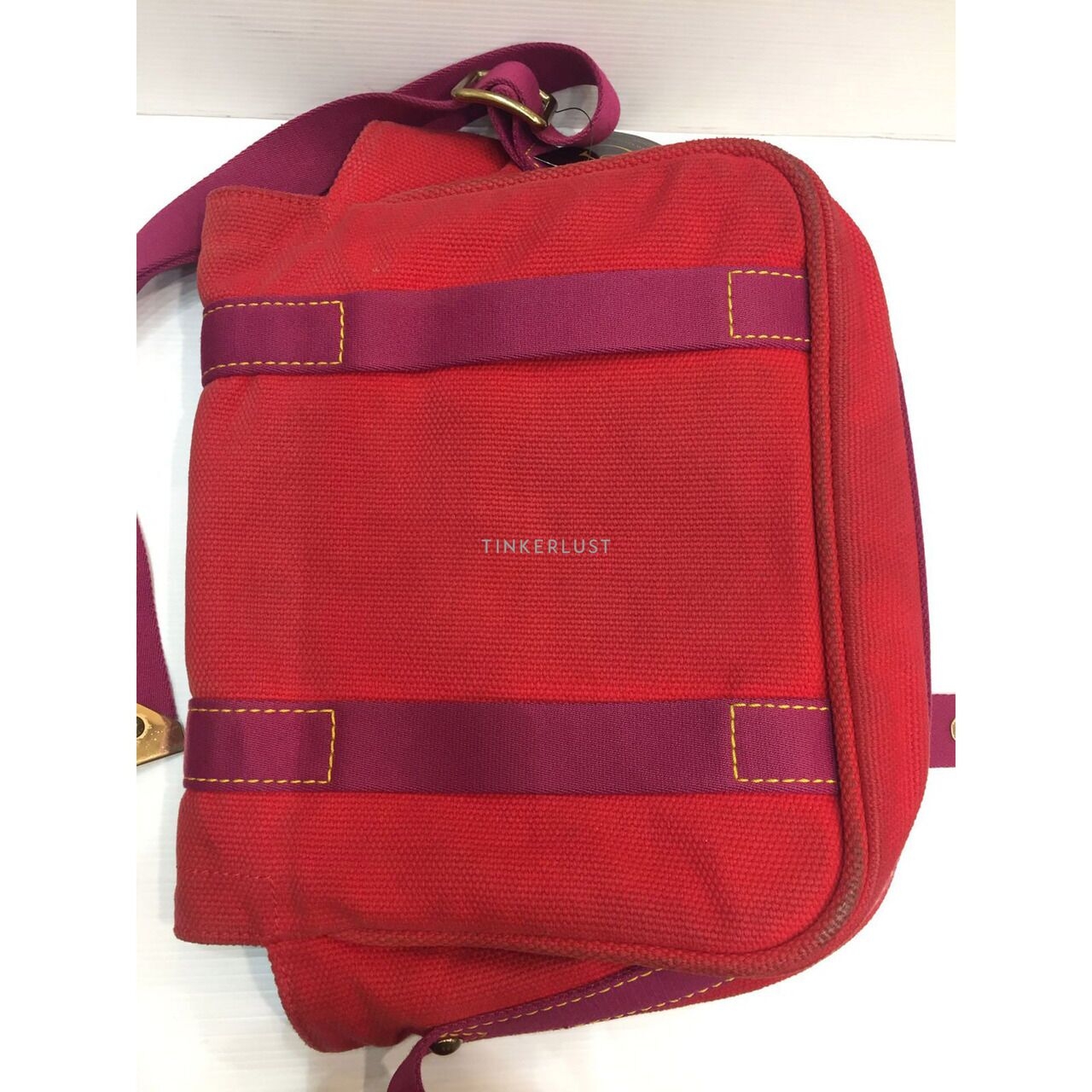 Louis Vuitton Besace PM Messenger Canvas Red List Magenta 2005 Sling Bag