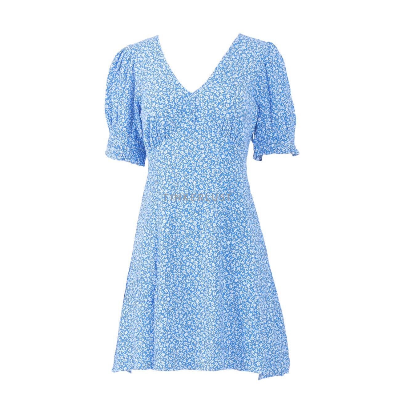 Forever New Blue & White Floral Mini Dress