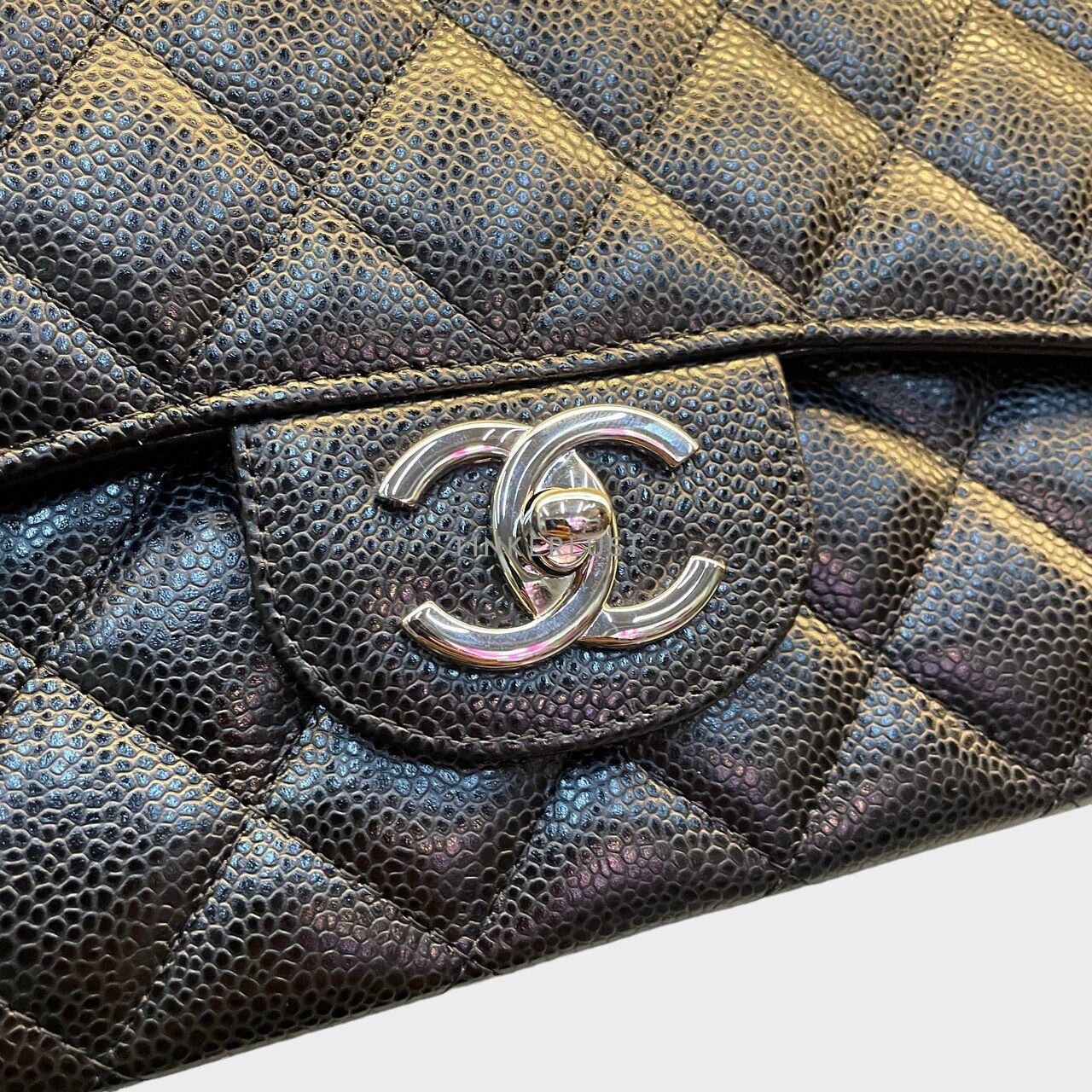 Chanel Maxi Black Caviar Double Flap #23 SHW Shoulderbag