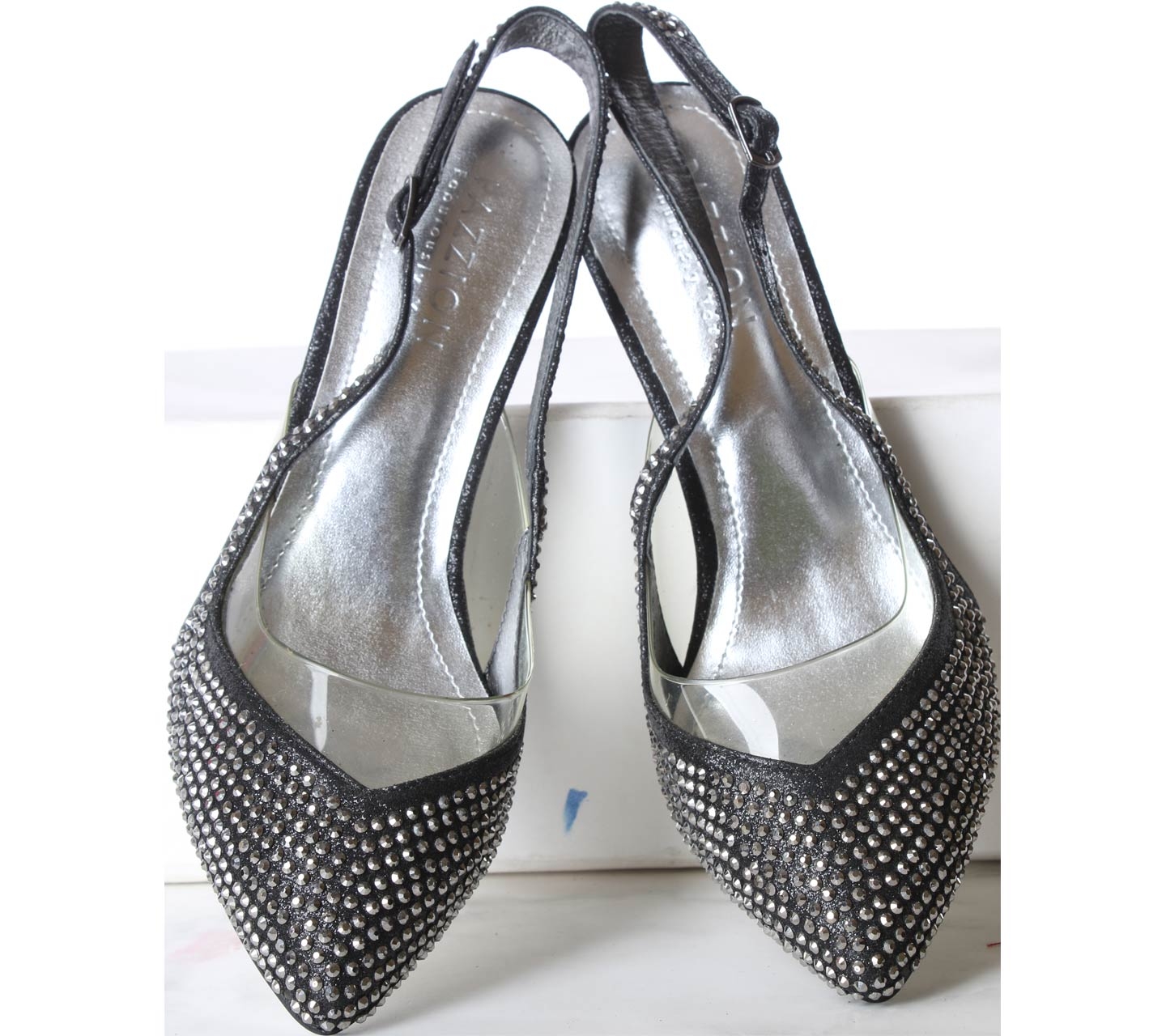 Pazzion Black Perforated Heels