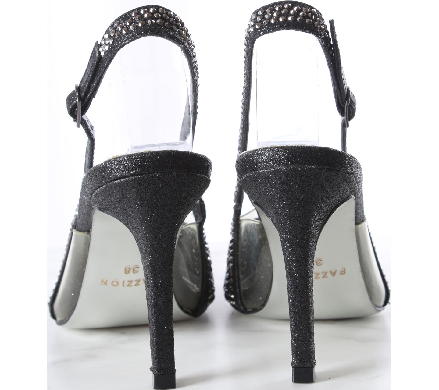 Pazzion Black Perforated Heels
