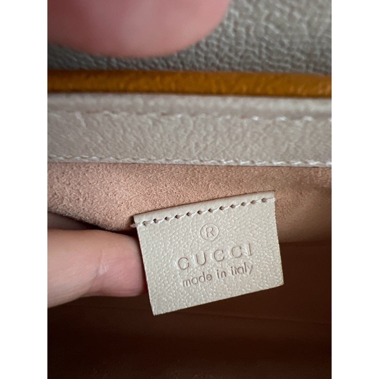 Gucci Mustard & Broken White Sling Bag